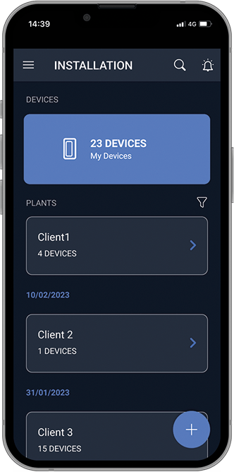 Smartphone with upservice screenshot